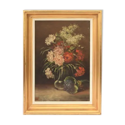 Huile sur toile Bouquet - fleurs