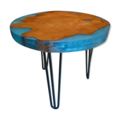 Table basse ovale bois