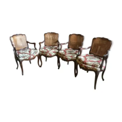 4 fauteuils Louis XV - tapisserie