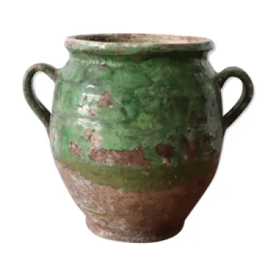 Ancien pot à confit - vert
