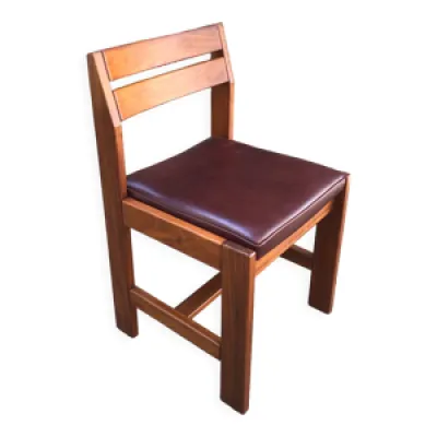 chaise en orme massif - cuir
