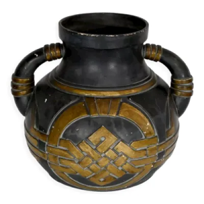 vase en terre cuite anthracite - 1900