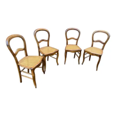 4 chaises rustique d’époque - louis philippe
