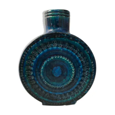 Vase gourde bleu en céramique