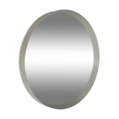 Miroir blanc rond moderne - milieu