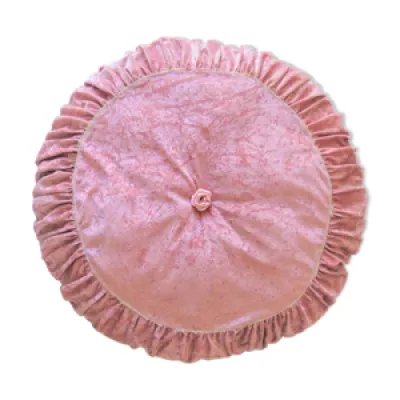 coussin rond ancien rose