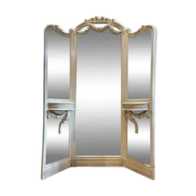 Miroir Triptyque de style - bois xix