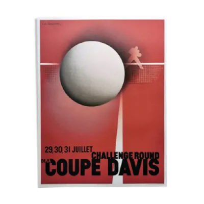 Affiche tennis coupe - cassandre