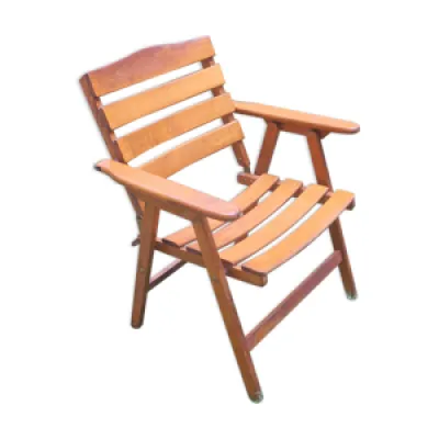 fauteuil coudière pliant - bois 1960