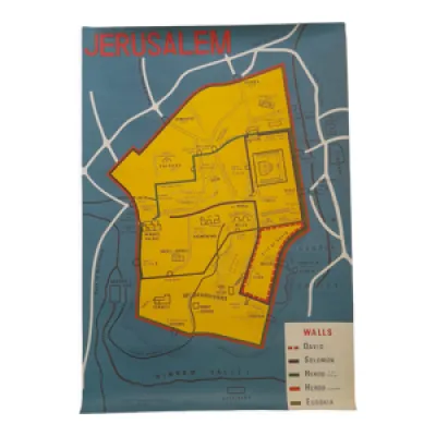 Affiche plan de la ville - 1967