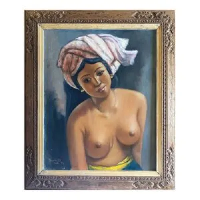 Tableau orientaliste Bali Femme