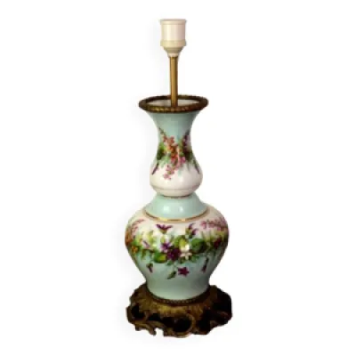 Pied lampe table - floral porcelaine