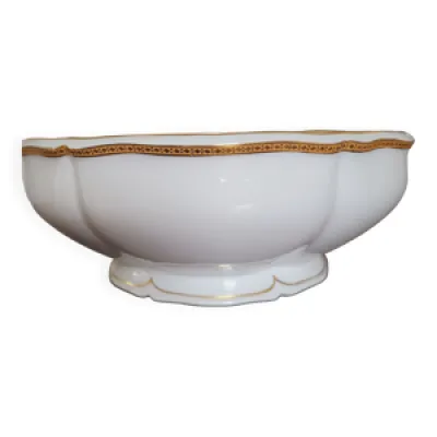 Plat Saladier corbeille - ancienne porcelaine blanche