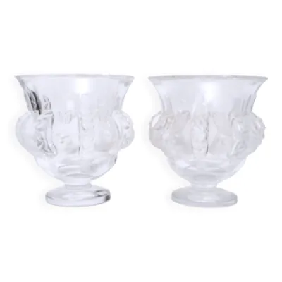 Paire de vases lalique - cristal art