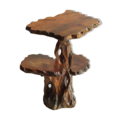Tronc d’arbre en bois - plante table