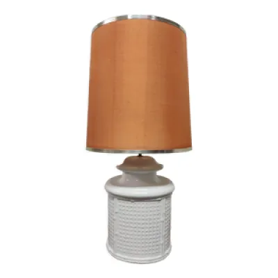 Lampe vintage céramique - bambou cannage