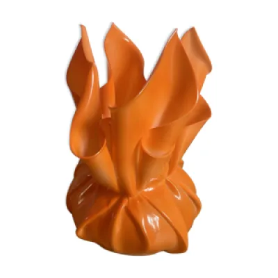 Lampe corolle orange - plastique