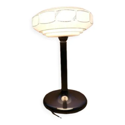 Lampe vintage chrome - globe verre clichy