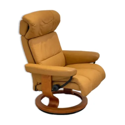 Fauteuil chaise longue - cuir scandinave