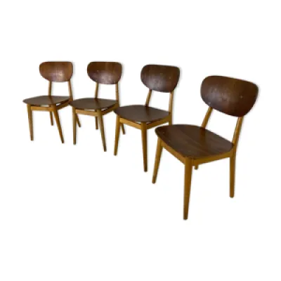Set of 4 Scandinavian - teak chairs