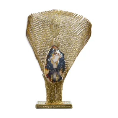 Lampe laiton pierres - 1970 henri