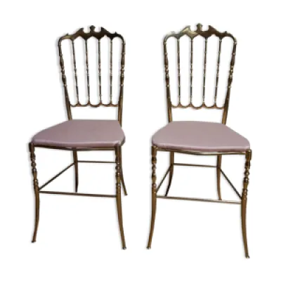 chaises italiennes en - laiton