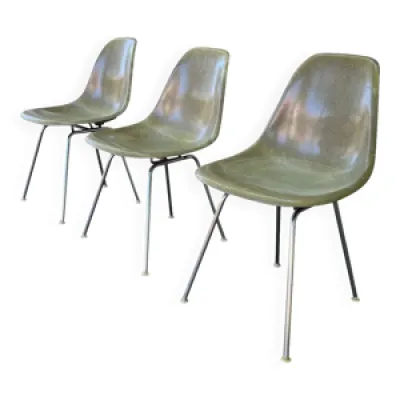 Serie de 3 chaises DSX - ray eames herman