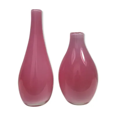 Duo de vases en verre - murano