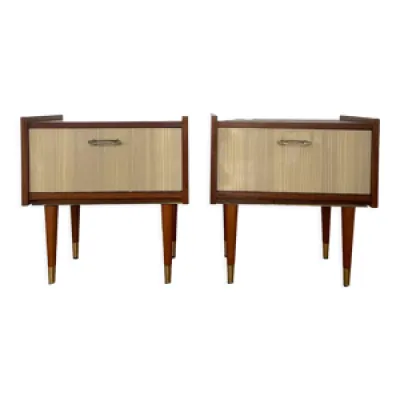 Paire tables chevet - 1960 style scandinave
