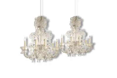 Tall Classical Murano - glass chandelier
