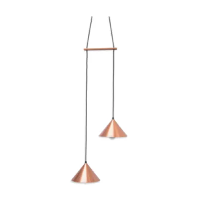 Modern mid-century copper - pendant lamp