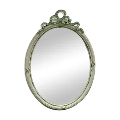 Miroir ovale en bois - xvi peint
