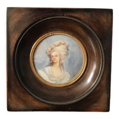 Miniature femme ancienne - peinture