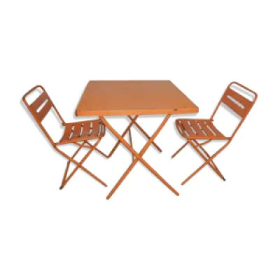 Ensemble table et chaises - 1970