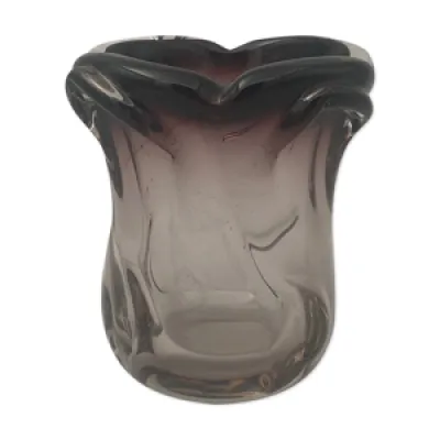 Vase forme libre fond - blanc violet