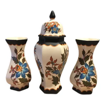 vase canope et 2 vases - fleurs