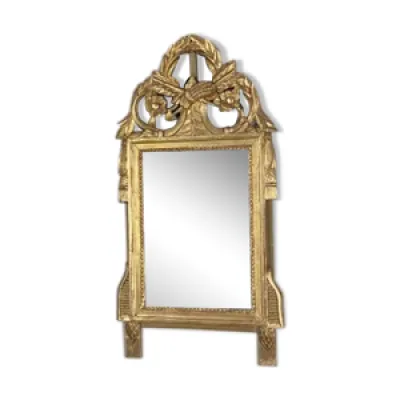 Miroir en bois sculpté doré Louis