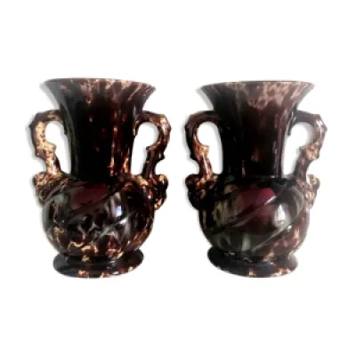 vases en céramique décor - style vallauris