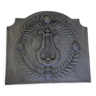 Plaque de cheminee ancienne - lyre