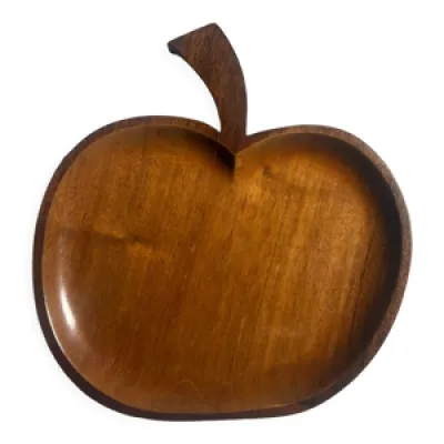 plateau en forme de pomme - teck