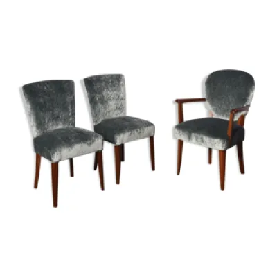 Set de 3 chaises art - 1930s