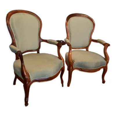 Paire de fauteuils voltaires - napoleon iii