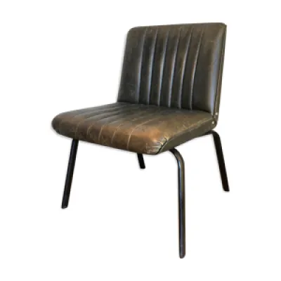 fauteuil 1960 en cuir - vert