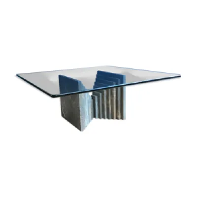 Table basse sculpturale - marbre milieu