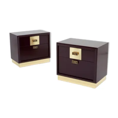 Paire tables chevet - laiton luciano