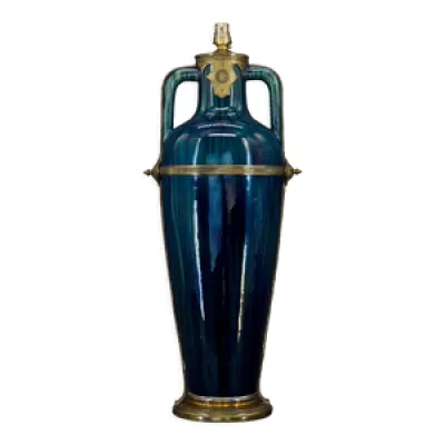 vase en céramique bleue