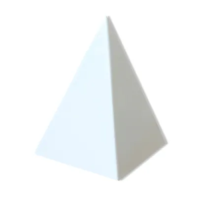 Presse papier pyramide - blanche 70