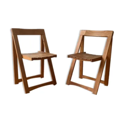 Paire de chaises pliantes - italie 1960s