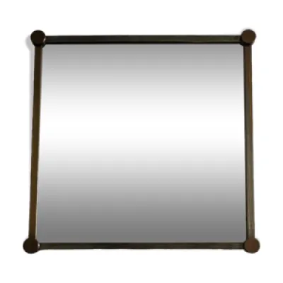 miroir carré Saint-Gobain - verre laiton