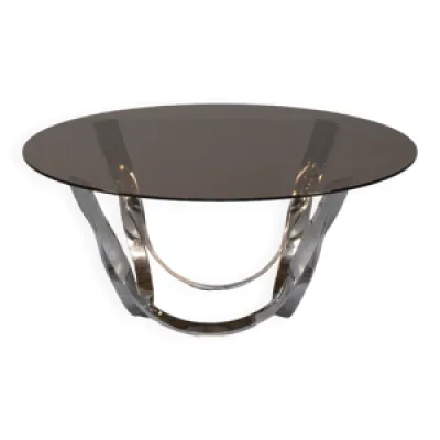 Table basse ronde en - design verre